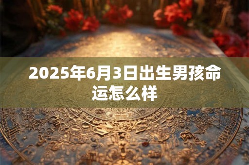 2025年6月3日出生男孩命运怎么样 2025年6月3日出生男孩命运怎么样