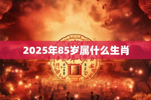 2025年85岁属什么生肖 2025年85岁属什么生肖