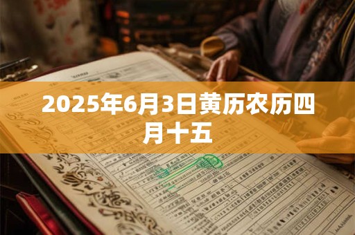 2025年6月3日黄历农历四月十五 2025年6月3日黄历农历四月十五