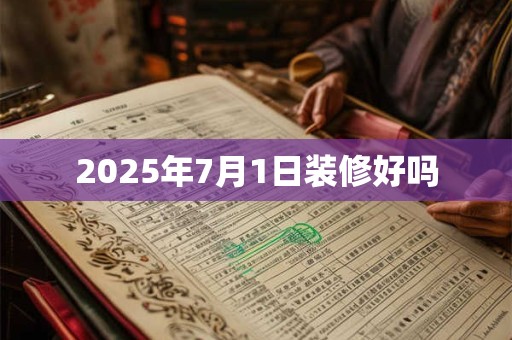 2025年7月1日装修好吗 2025年7月1日装修好吗