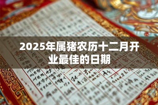 2025年属猪农历十二月开业最佳的日期