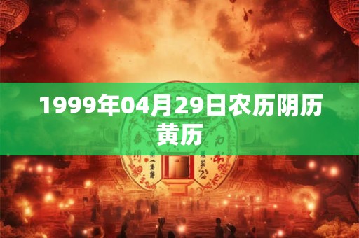 1999年04月29日农历阴历黄历