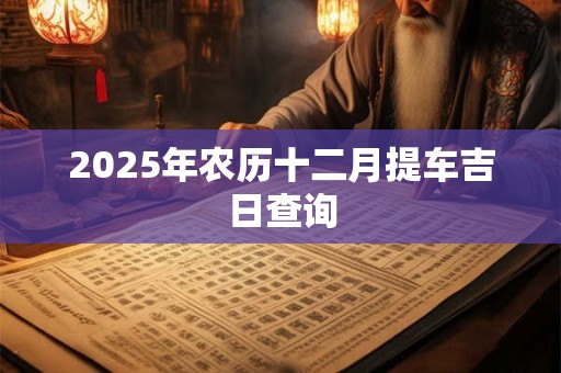 2025年农历十二月提车吉日查询 2025年农历十二月提车吉日查询