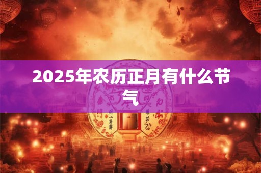 2025年农历正月有什么节气 2025年农历正月有什么节气