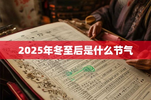 2025年冬至后是什么节气
