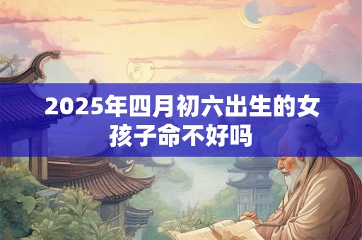 2025年四月初六出生的女孩子命不好吗 2025年四月初六出生的女孩子命不好吗