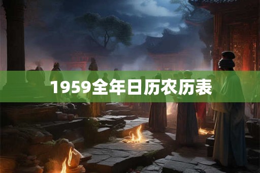 1959全年日历农历表 1959全年日历农历表
