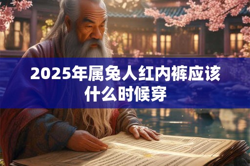 2025年属兔人红内裤应该什么时候穿 2025年属兔人红内裤应该什么时候穿