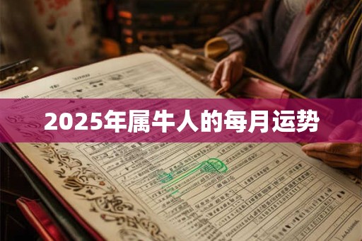 2025年属牛人的每月运势 2025年属牛人的每月运势