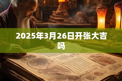 2025年3月26日开张大吉吗 2025年3月26日开张大吉吗