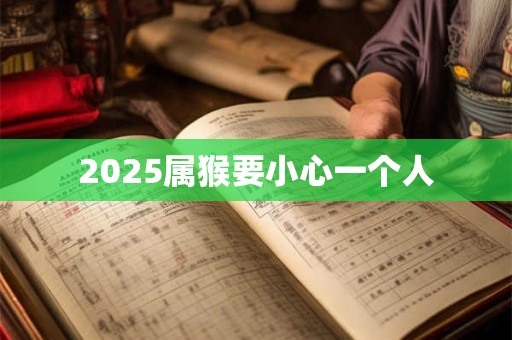 2025属猴要小心一个人