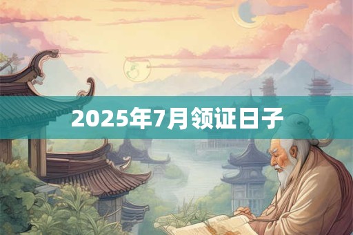 2025年7月领证日子 2025年7月领证日子