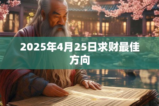 2025年4月25日求财最佳方向 2025年4月25日求财最佳方向