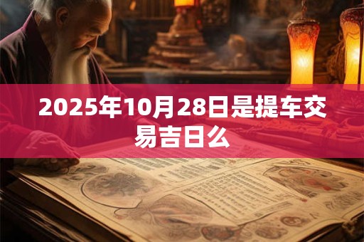 2025年10月28日是提车交易吉日么 2025年10月28日是提车交易吉日么