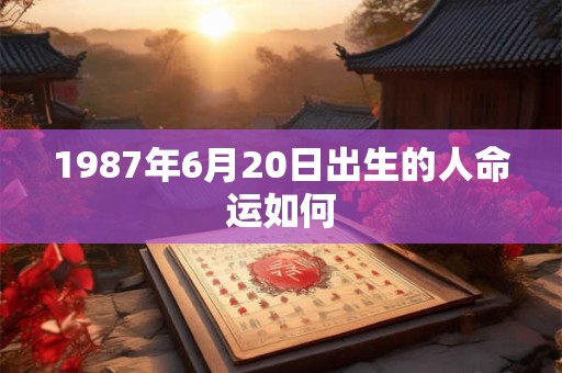1987年6月20日出生的人命运如何 1987年6月20日出生的人命运如何