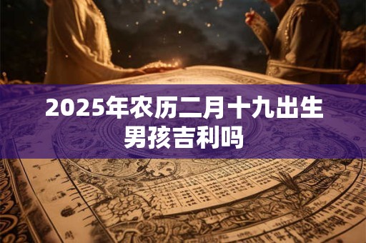 2025年农历二月十九出生男孩吉利吗