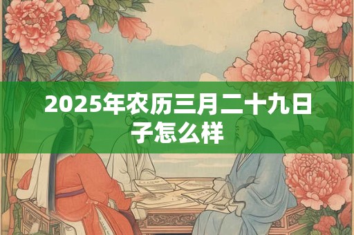 2025年农历三月二十九日子怎么样 2025年农历三月二十九日子怎么样