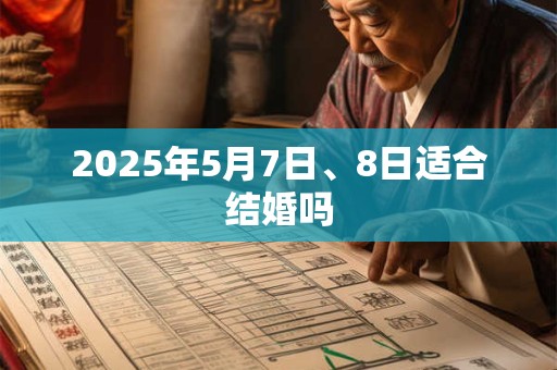 2025年5月7日、8日适合结婚吗 2025年5月7日、8日适合结婚吗