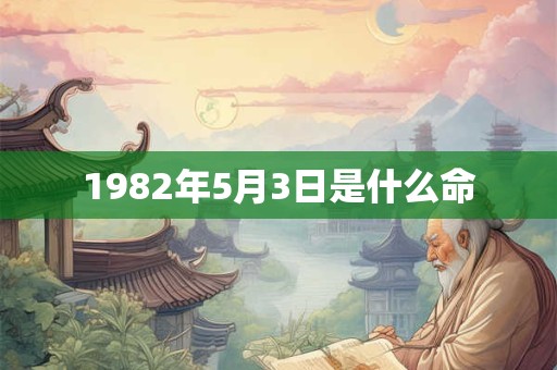 1982年5月3日是什么命 1982年5月3日是什么命
