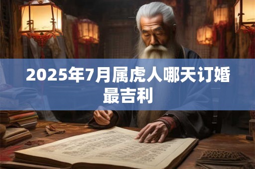 2025年7月属虎人哪天订婚最吉利