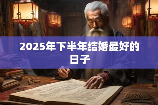 2025年下半年结婚最好的日子 2025年下半年结婚最好的日子
