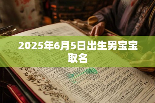 2025年6月5日出生男宝宝取名 2025年6月5日出生男宝宝取名