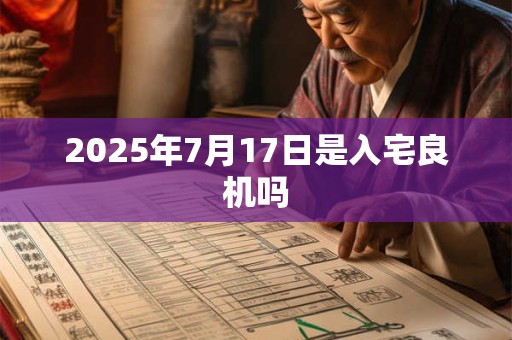 2025年7月17日是入宅良机吗 2025年7月17日是入宅良机吗