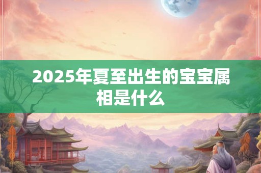 2025年夏至出生的宝宝属相是什么 2025年夏至出生的宝宝属相是什么