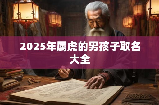 2025年属虎的男孩子取名大全 2025年属虎的男孩子取名大全