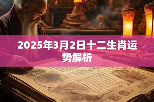 2025年3月2日十二生肖运势解析