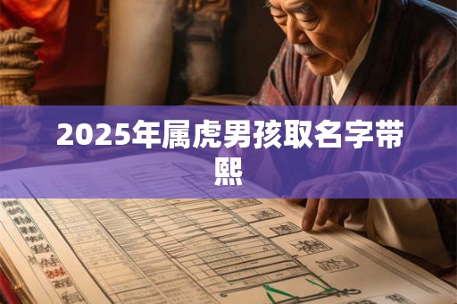 2025年属虎男孩取名字带熙