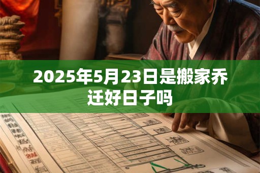 2025年5月23日是搬家乔迁好日子吗 2025年5月23日是搬家乔迁好日子吗