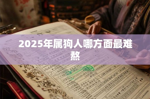 2025年属狗人哪方面最难熬 2025年属狗人哪方面最难熬