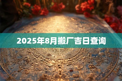 2025年8月搬厂吉日查询