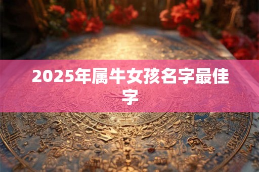 2025年属牛女孩名字最佳字