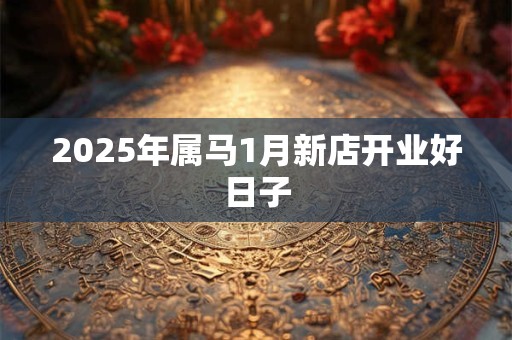 2025年属马1月新店开业好日子 2025年属马1月新店开业好日子