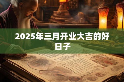 2025年三月开业大吉的好日子