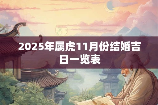 2025年属虎11月份结婚吉日一览表 2025年属虎11月份结婚吉日一览表