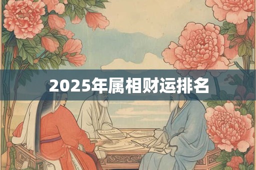 2025年属相财运排名 2025年属相财运排名
