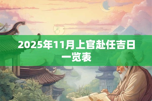 2025年11月上官赴任吉日一览表 2025年11月上官赴任吉日一览表