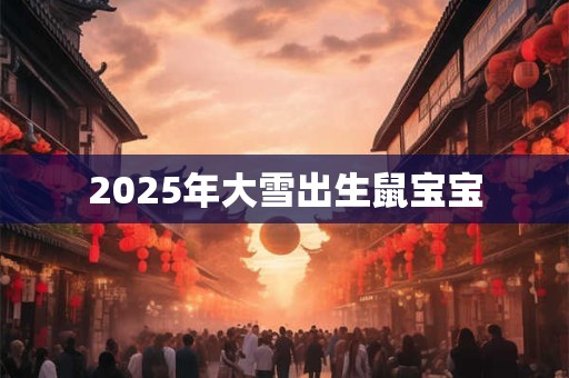 2025年大雪出生鼠宝宝 2025年大雪出生鼠宝宝