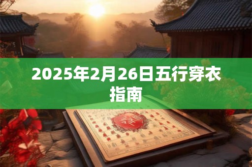 2026年2月26日五行穿衣指南