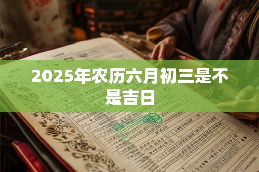 2025年农历六月初三是不是吉日 2025年农历六月初三是不是吉日