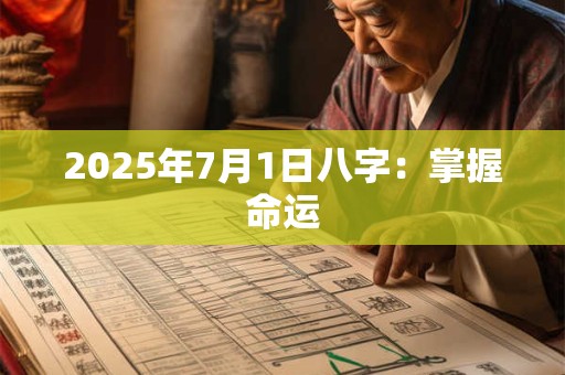 2025年7月1日八字:掌握命运 2025年7月1日八字:掌握命运