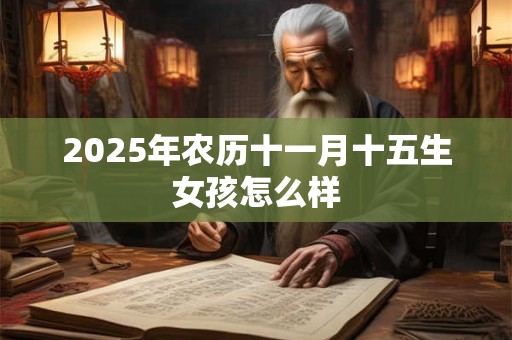 2025年农历十一月十五生女孩怎么样 2025年农历十一月十五生女孩怎么样