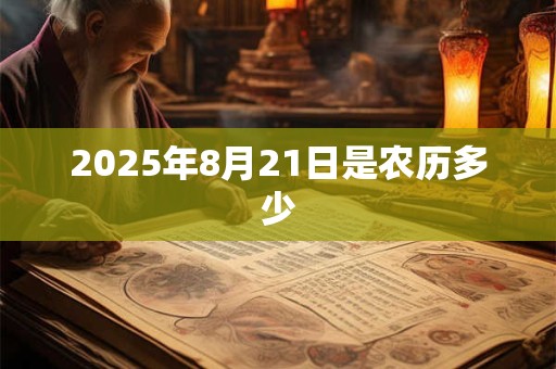 2025年8月21日是农历多少