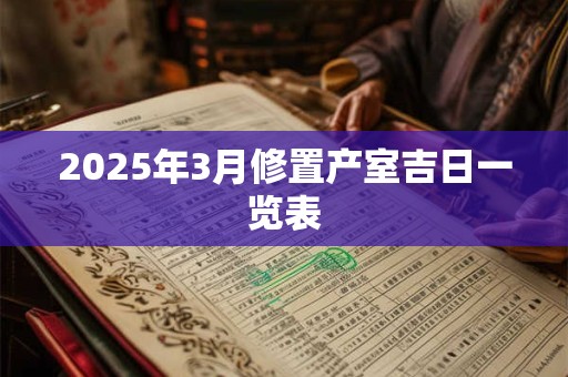 2025年3月修置产室吉日一览表