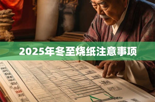 2025年冬至烧纸注意事项