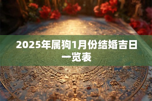 2025年属狗1月份结婚吉日一览表 2025年属狗1月份结婚吉日一览表