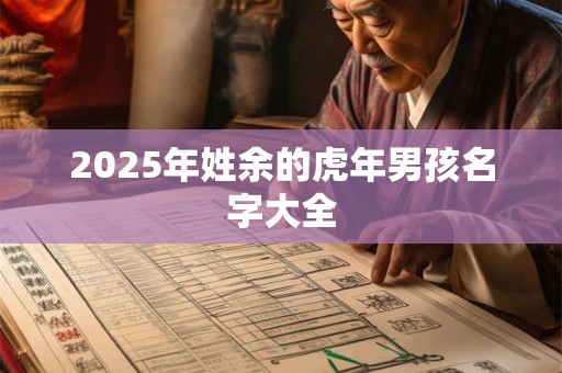 2025年姓余的虎年男孩名字大全 2025年姓余的虎年男孩名字大全